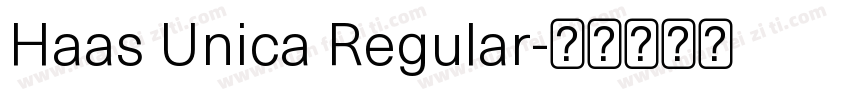 Haas Unica Regular字体转换